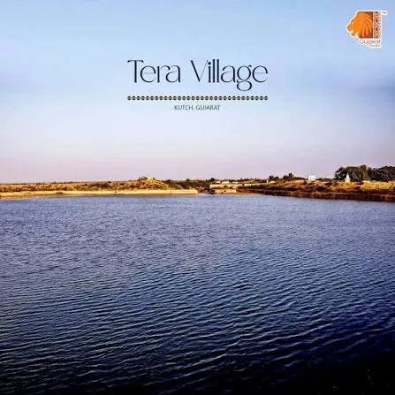 Lake at Tera village, with the village on the far shore